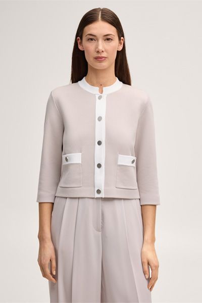 Eleganter Cardigan mit Kontrastblenden