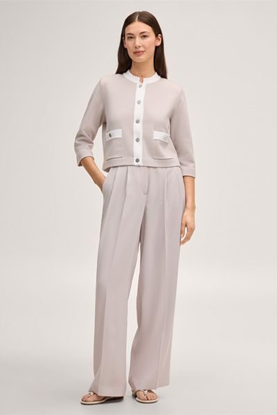 Eleganter Cardigan mit Kontrastblenden