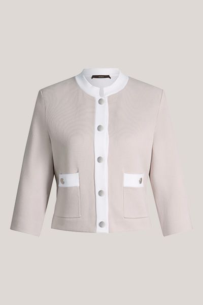 Eleganter Cardigan mit Kontrastblenden