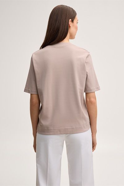 Baumwoll-Interlock-Shirt mit Knotendetail