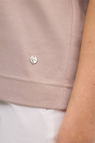 Baumwoll-Interlock-Shirt mit Knotendetail