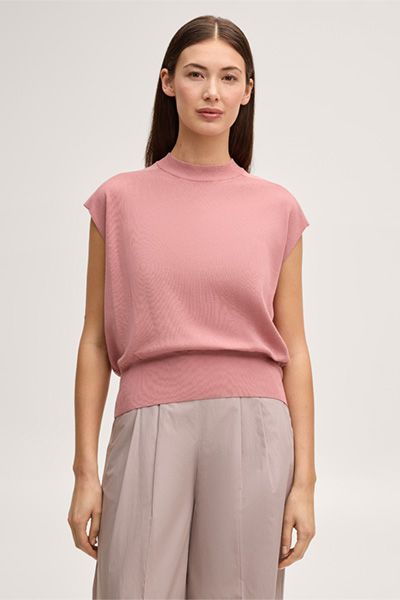 Stricktop aus Seide und Baumwolle
