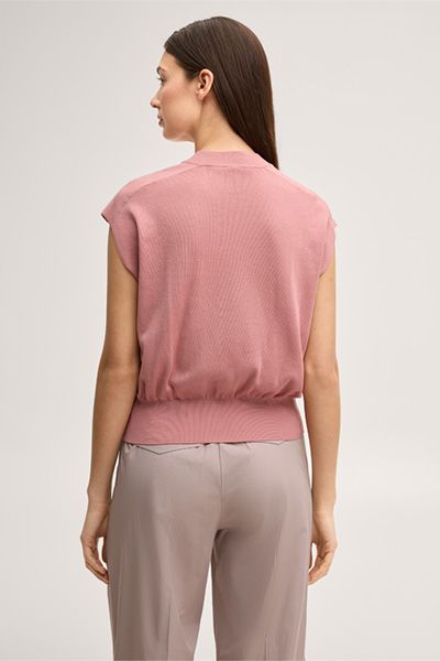 Stricktop aus Seide und Baumwolle