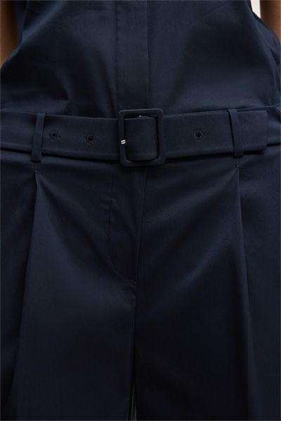 Kurzarm Baumwoll-Overall mit Gürtel