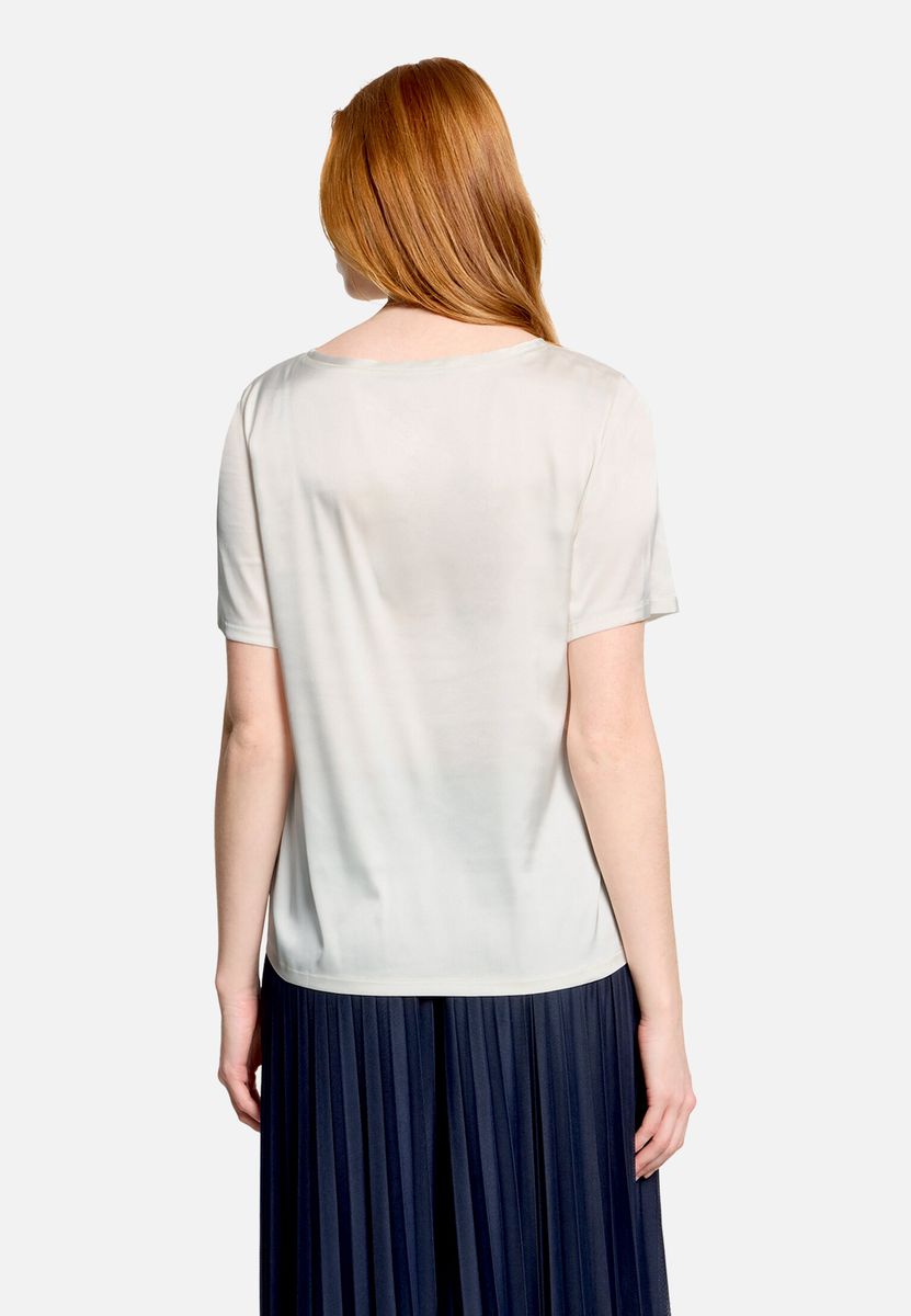 Elegante Kurzarm-Satinbluse