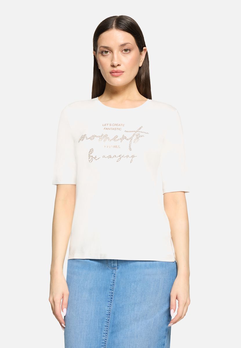 Glitzershirt mit Placement-Print