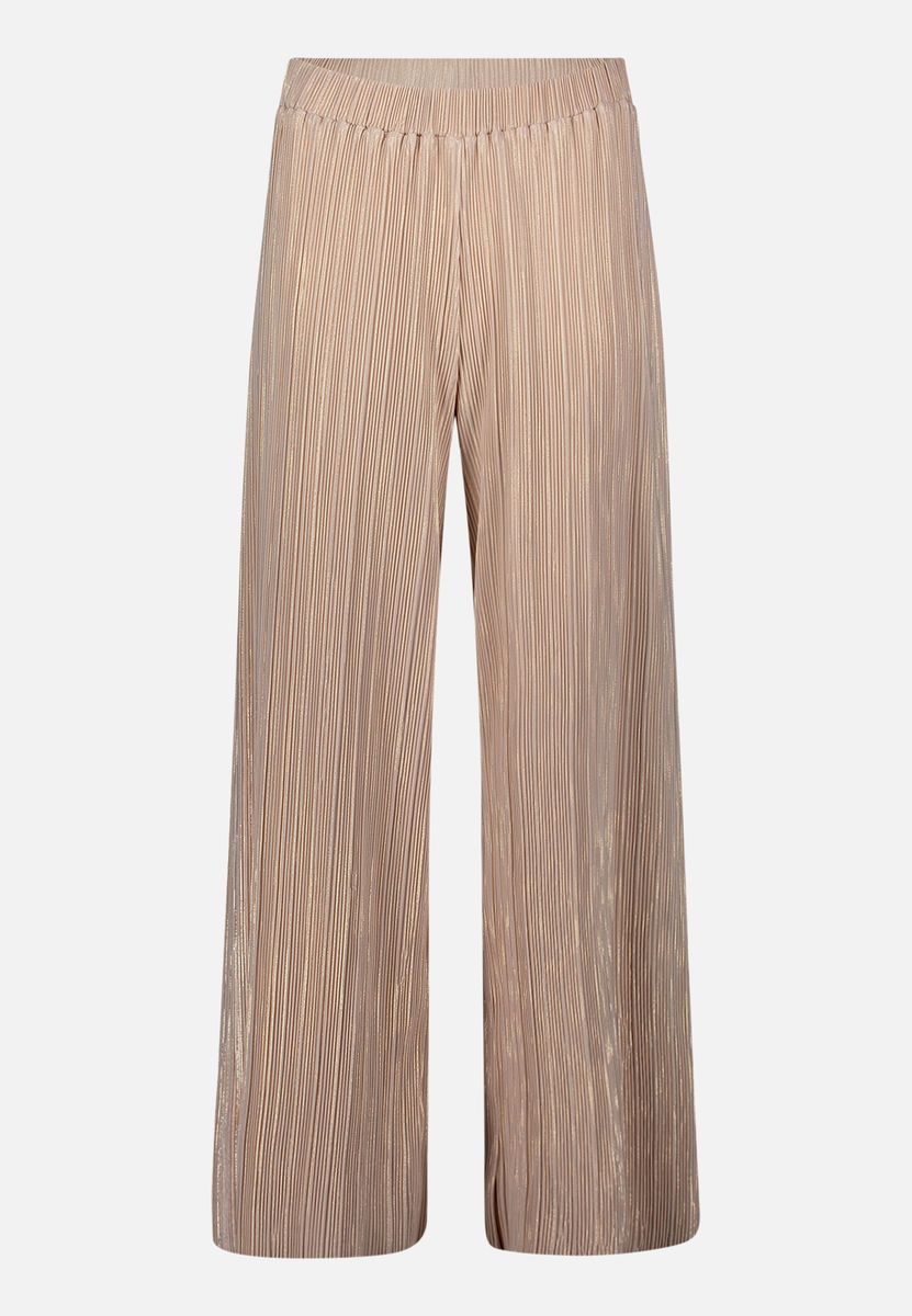 Schimmernde Plissee-Culotte mit weitem Bein