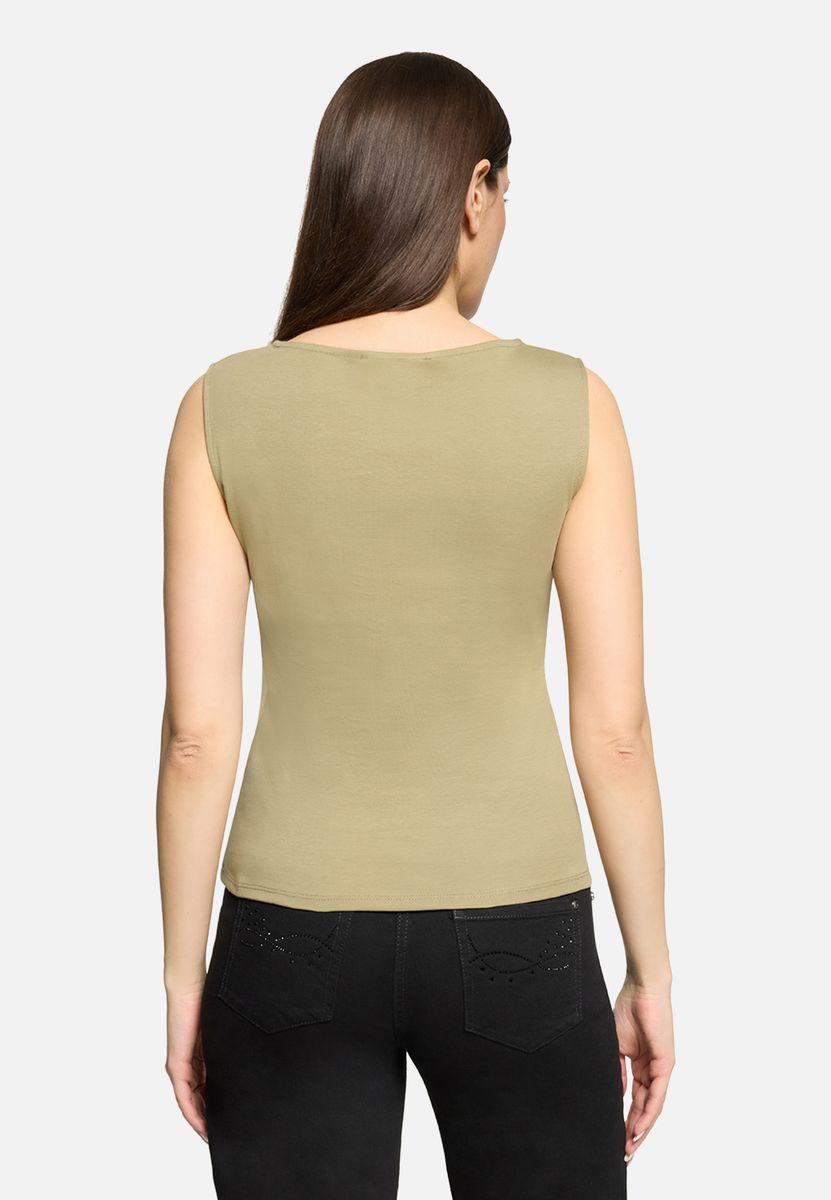 Ärmelloses Top mit Schmucksteinen