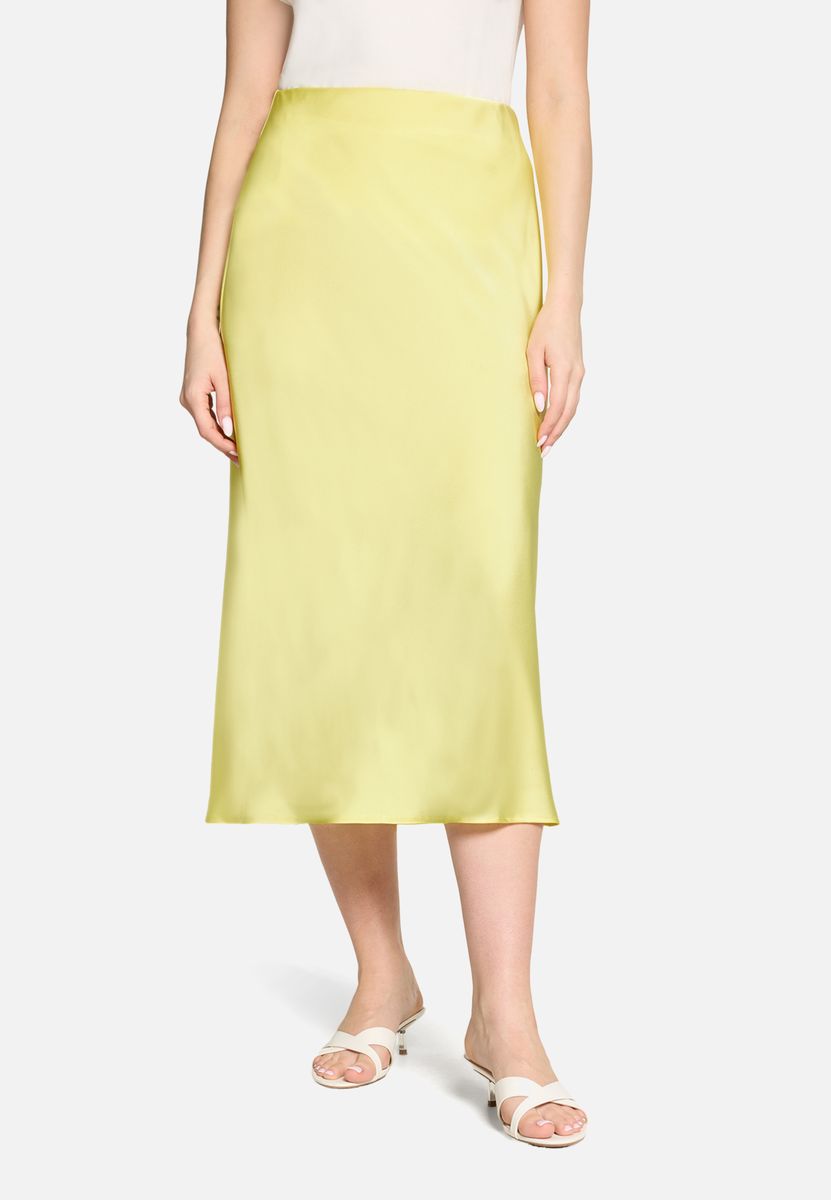 Eleganter Satin-Midirock in A-Linie