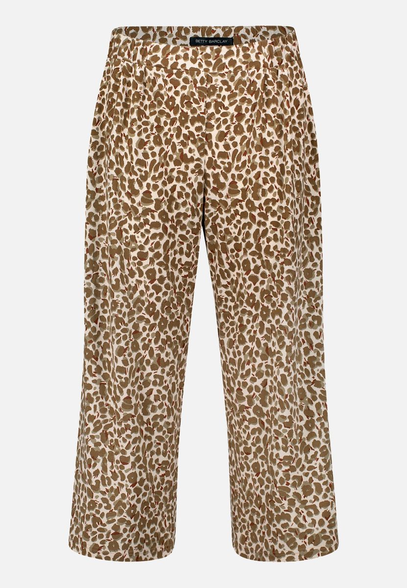 High-Waist Culotte mit Leopardenmuster