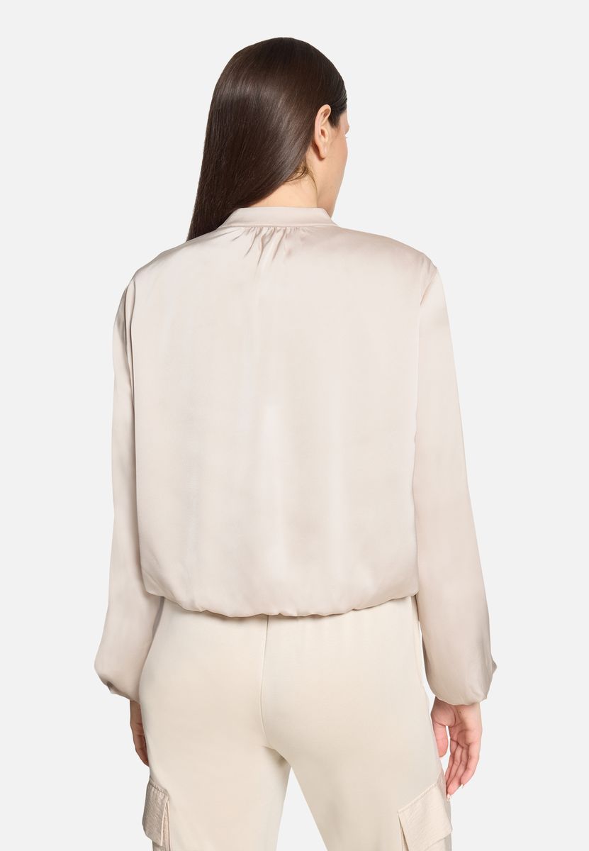 Eleganter Satin-Blouson mit Reißverschluss