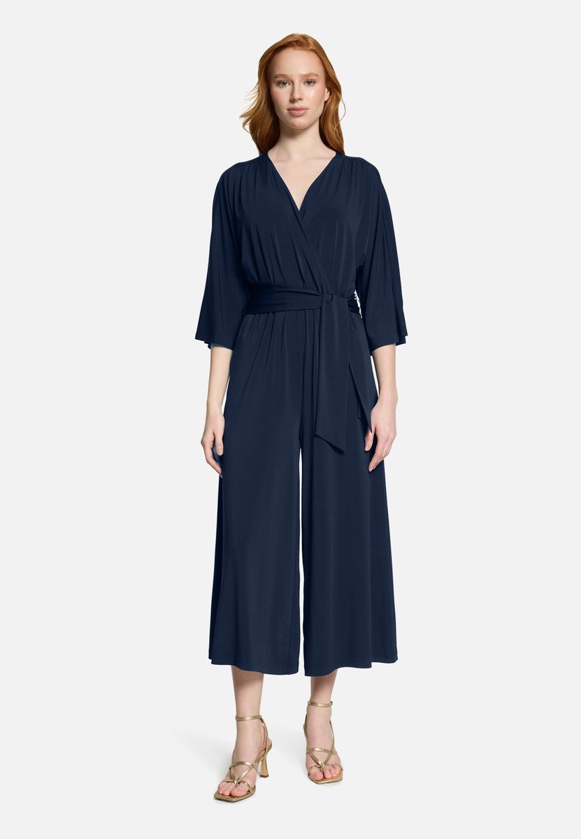 Eleganter Wickel-Jumpsuit mit weitem Bein