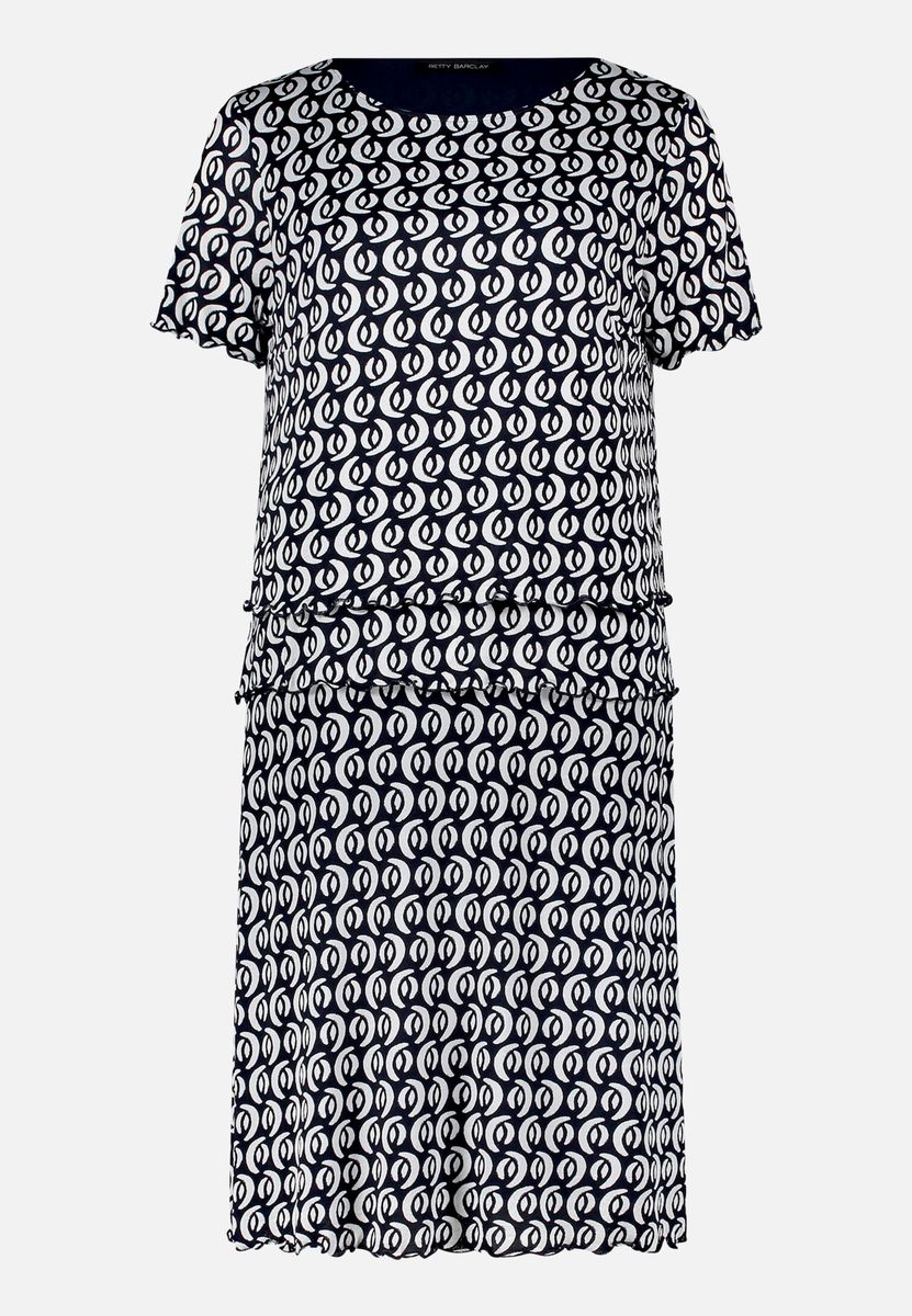 Grafisches Midi-Stufenkleid