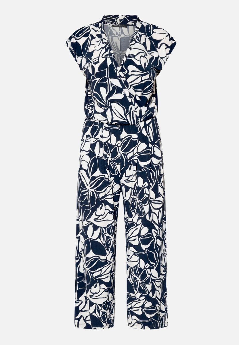 Floral bedruckter Jumpsuit mit weitem Bein