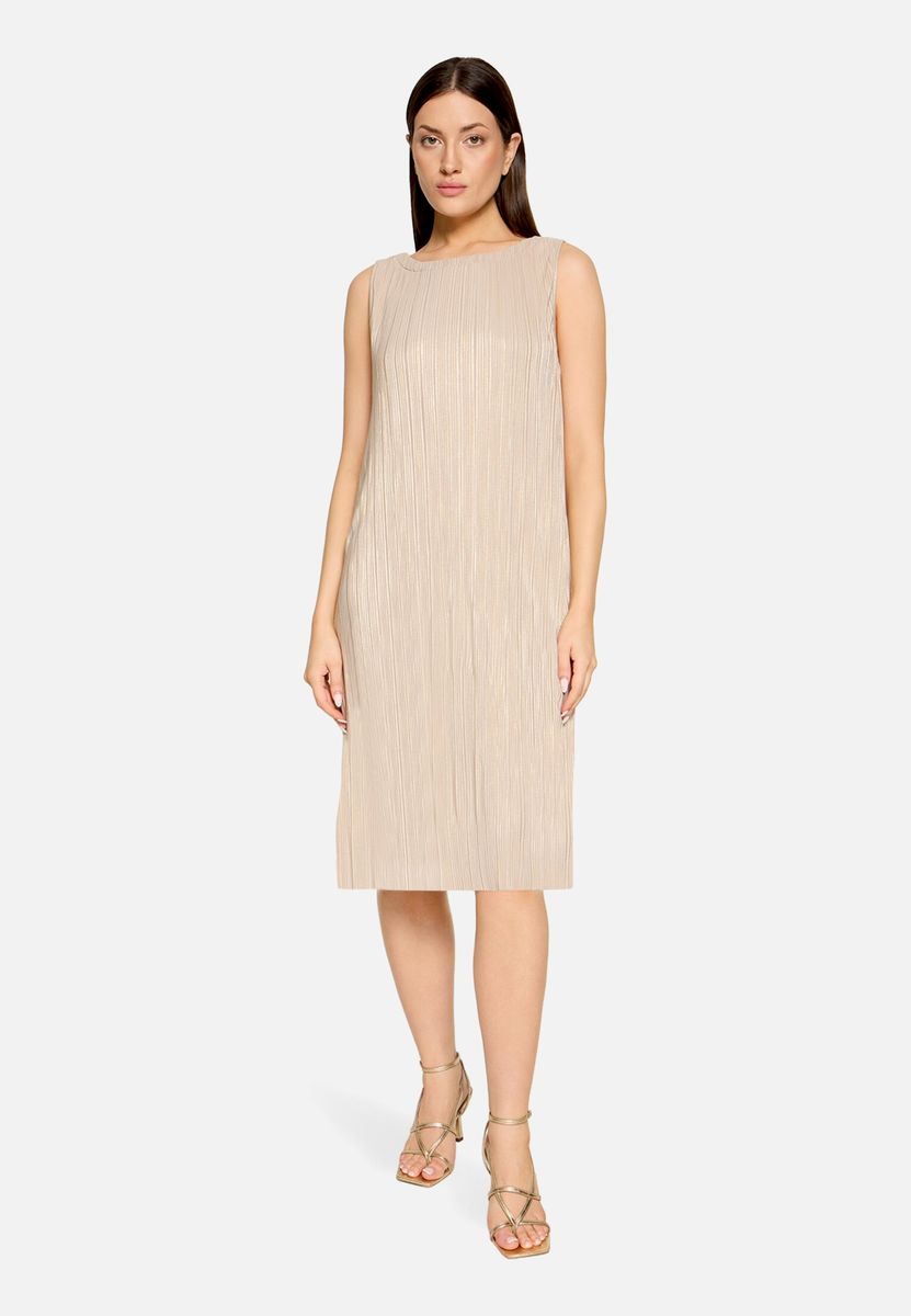 Elegantes ärmelloses Chiffonkleid mit Plissee
