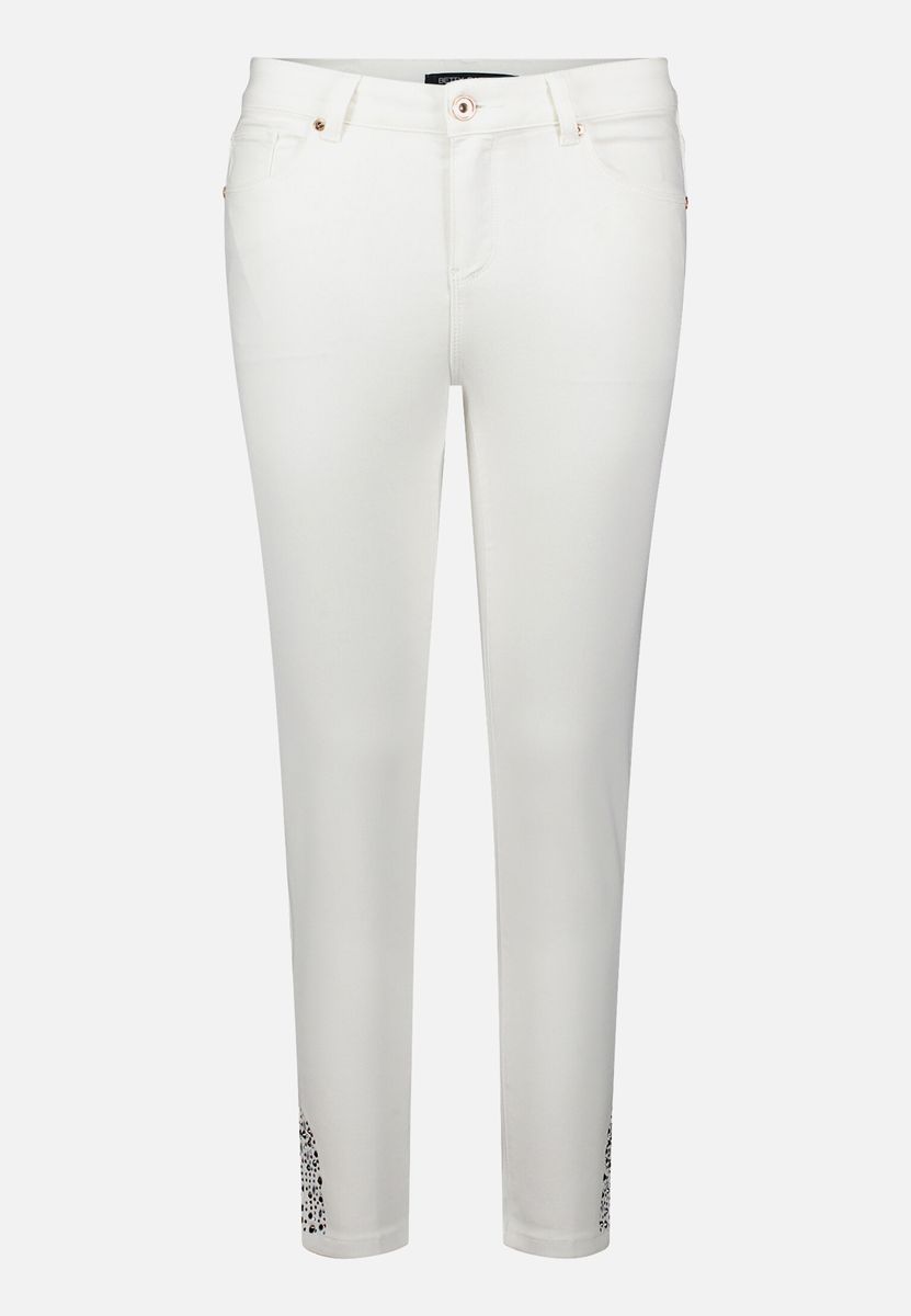 Slim-Fit 7/8-Jeans mit Strass