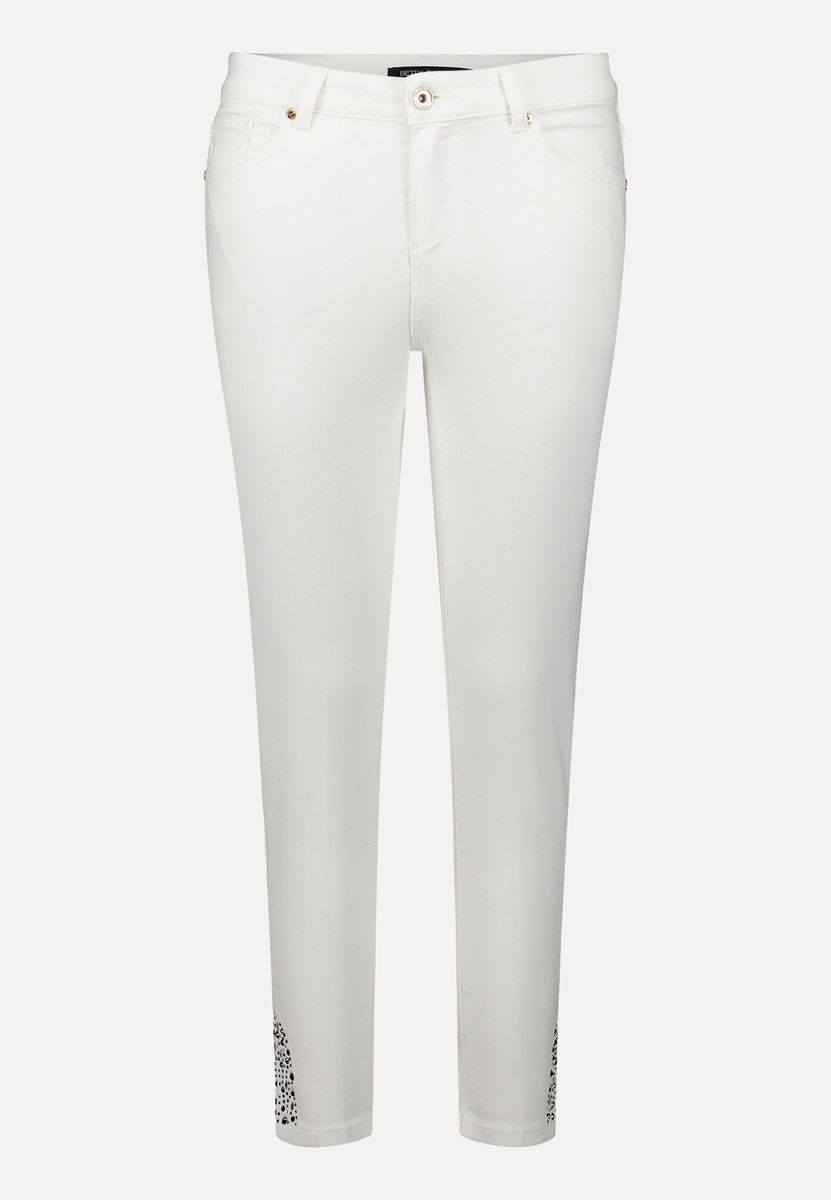 Slim-Fit 7/8-Jeans mit Strass