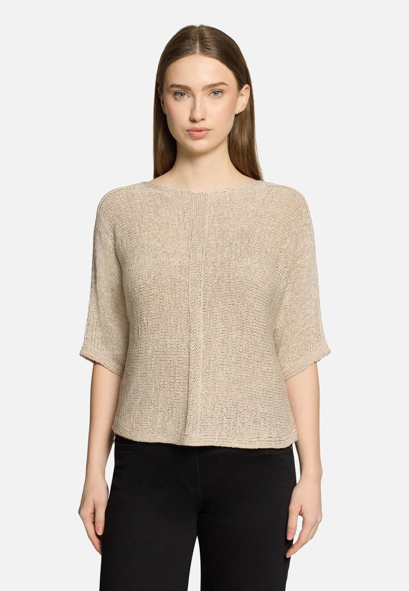 Kurzarm-Feinstrickpullover