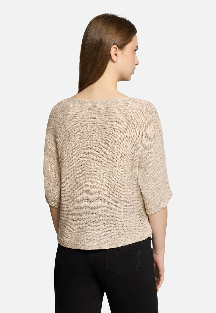Kurzarm-Feinstrickpullover
