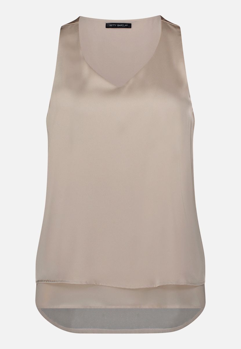 Elegantes Satin-Blusentop mit V-Ausschnitt