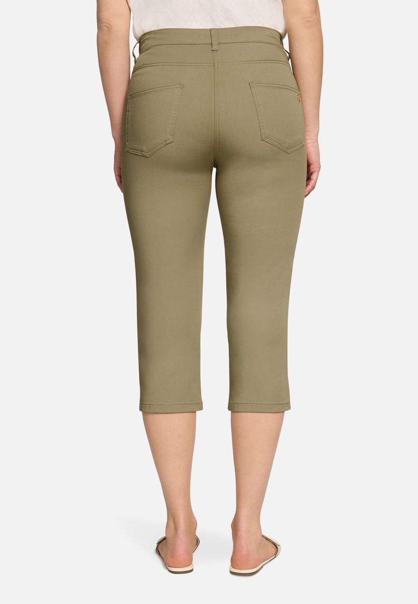 Slim Fit Caprihose mit mittelhohem Bund