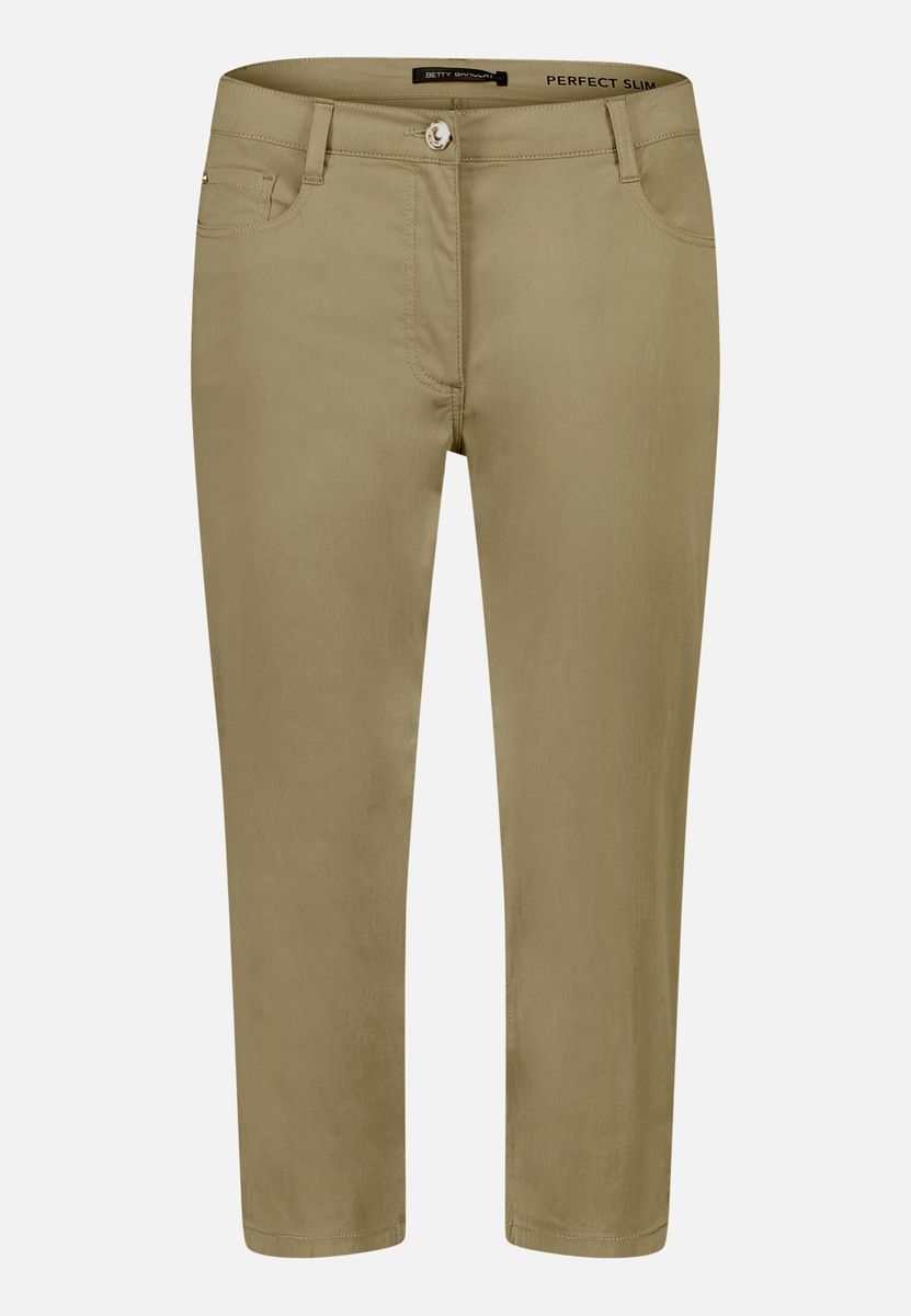 Slim Fit Caprihose mit mittelhohem Bund