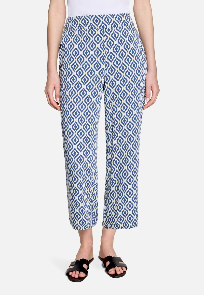 Marlene-Hose mit grafischem Muster