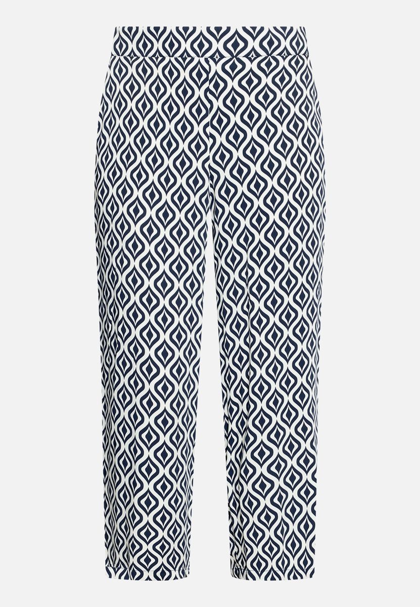 Marlene-Hose mit geometrischem Muster