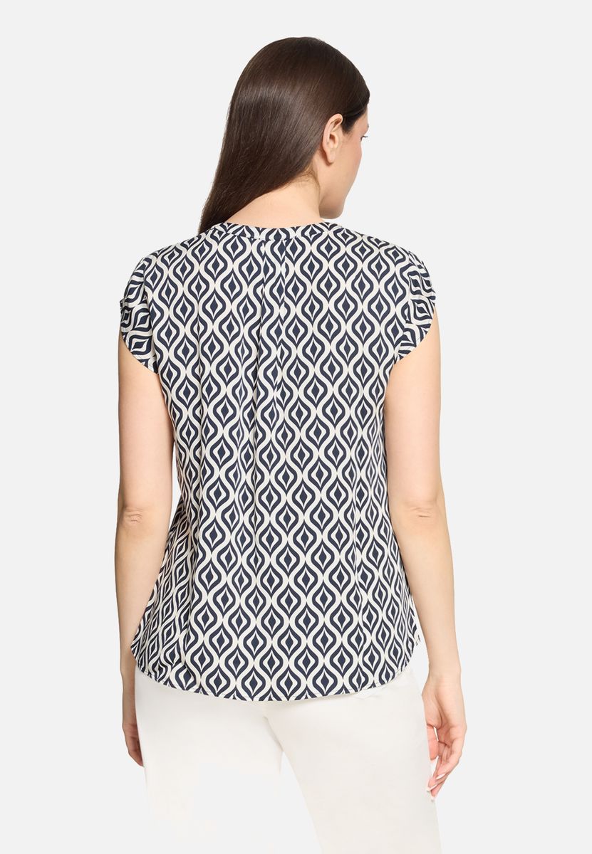 Schlupfbluse mit geometrischem Muster