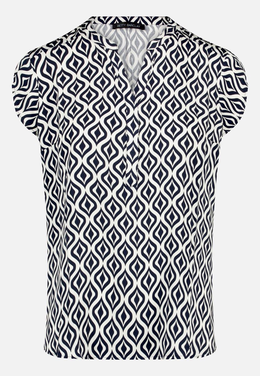 Schlupfbluse mit geometrischem Muster