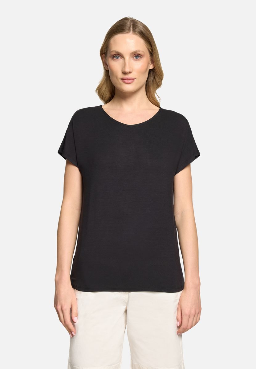 Lässiges Kurzarmshirt mit V-Ausschnitt