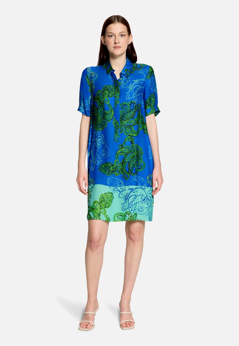Hemdblusenkleid mit Paisley-Muster
