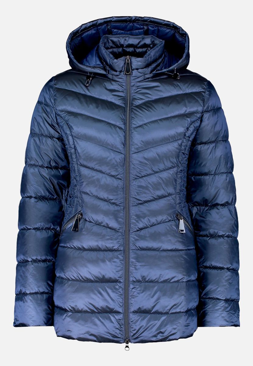 Sandwich-Steppjacke mit abnehmbarer Kapuze