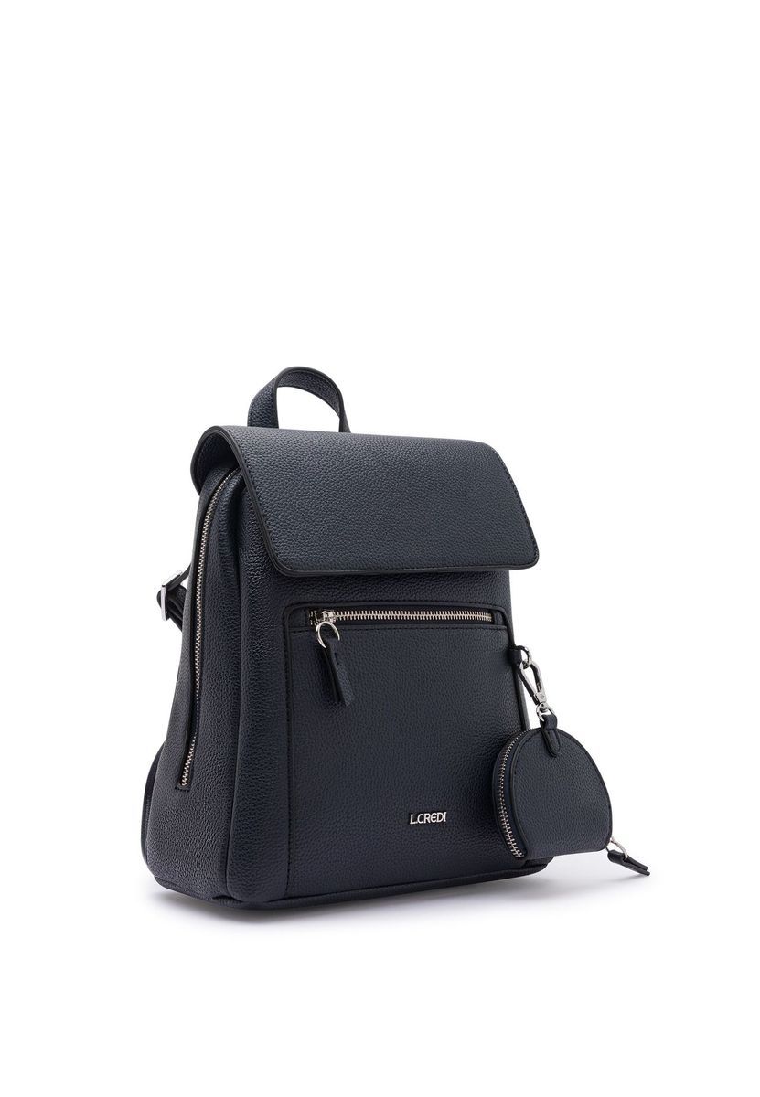 Eleganter City-Rucksack aus genarbtem Kunstleder