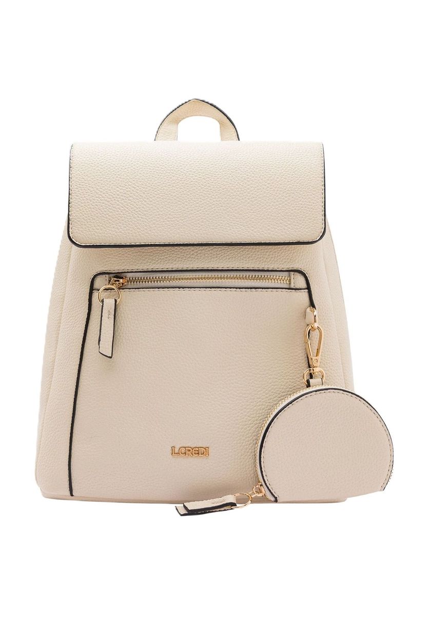Strukturierter City-Rucksack mit Tasche