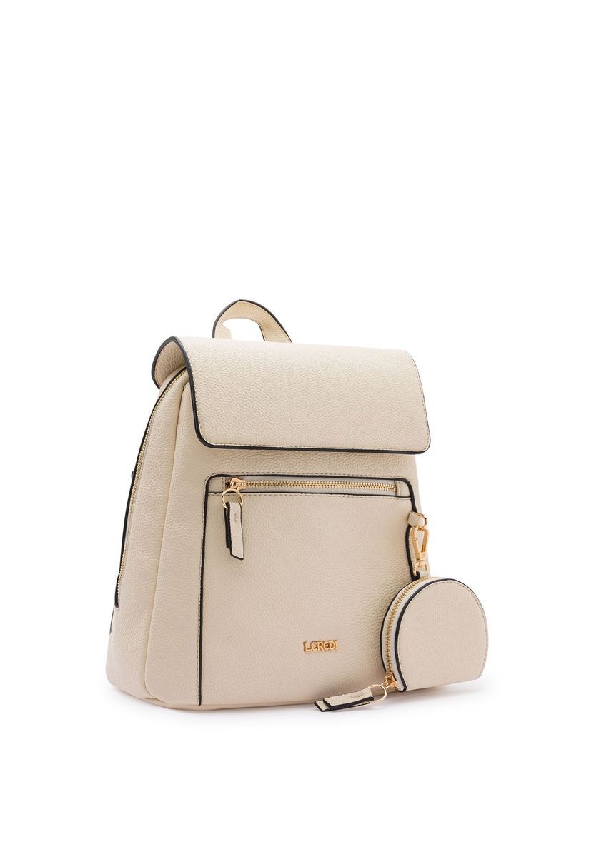 Strukturierter City-Rucksack mit Tasche