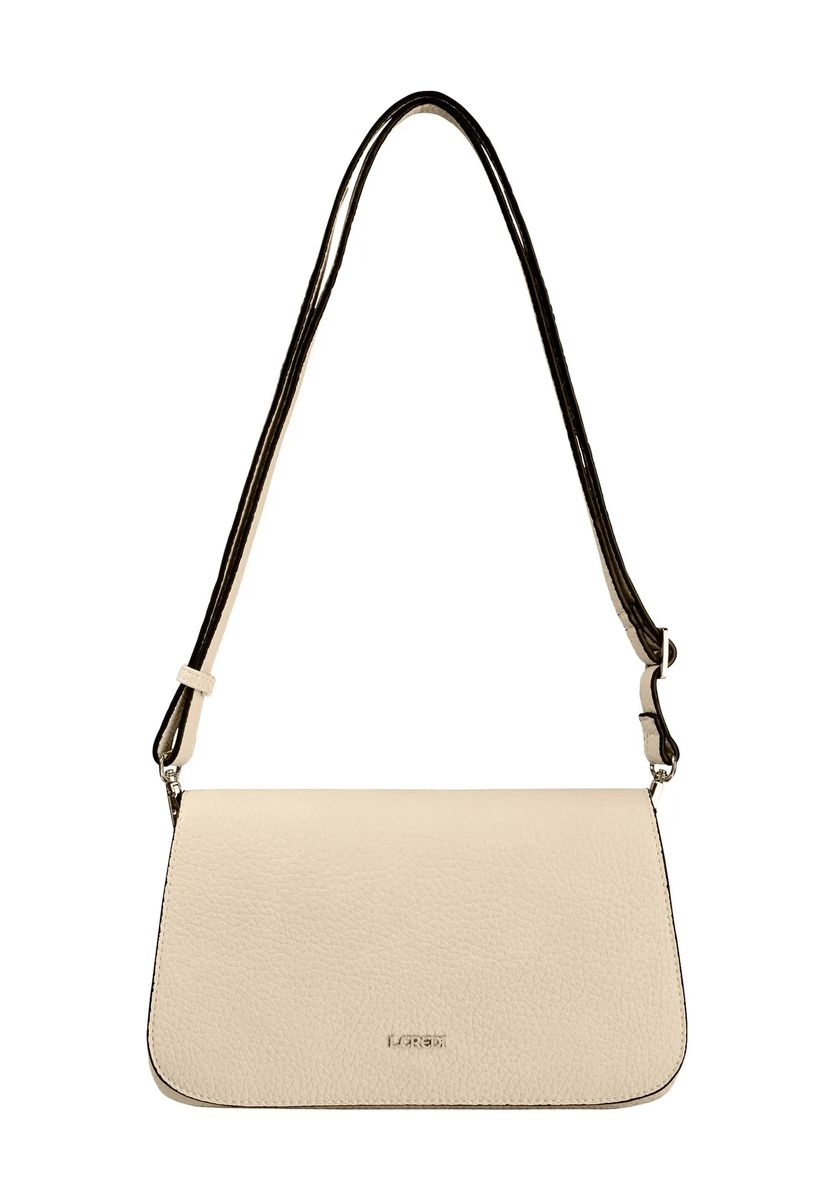 Strukturierte Handtasche mit Überschlag