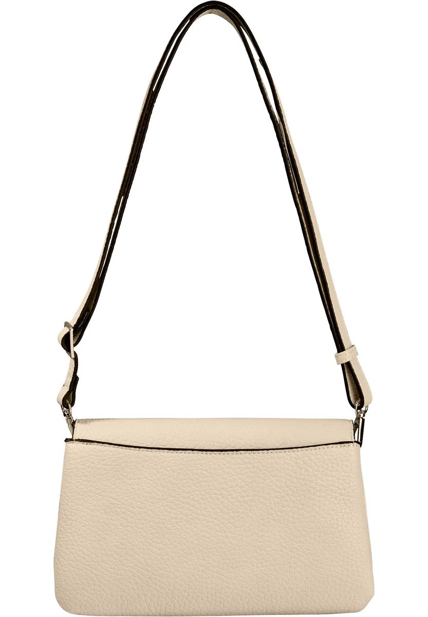 Strukturierte Handtasche mit Überschlag