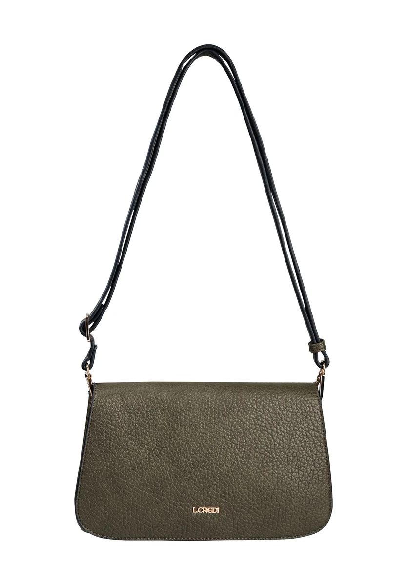 Elegante Überschlagtasche mit Narbenstruktur