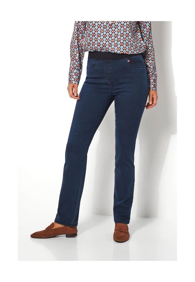 Slim-Fit Denim-Jeggings mit hohem Bund