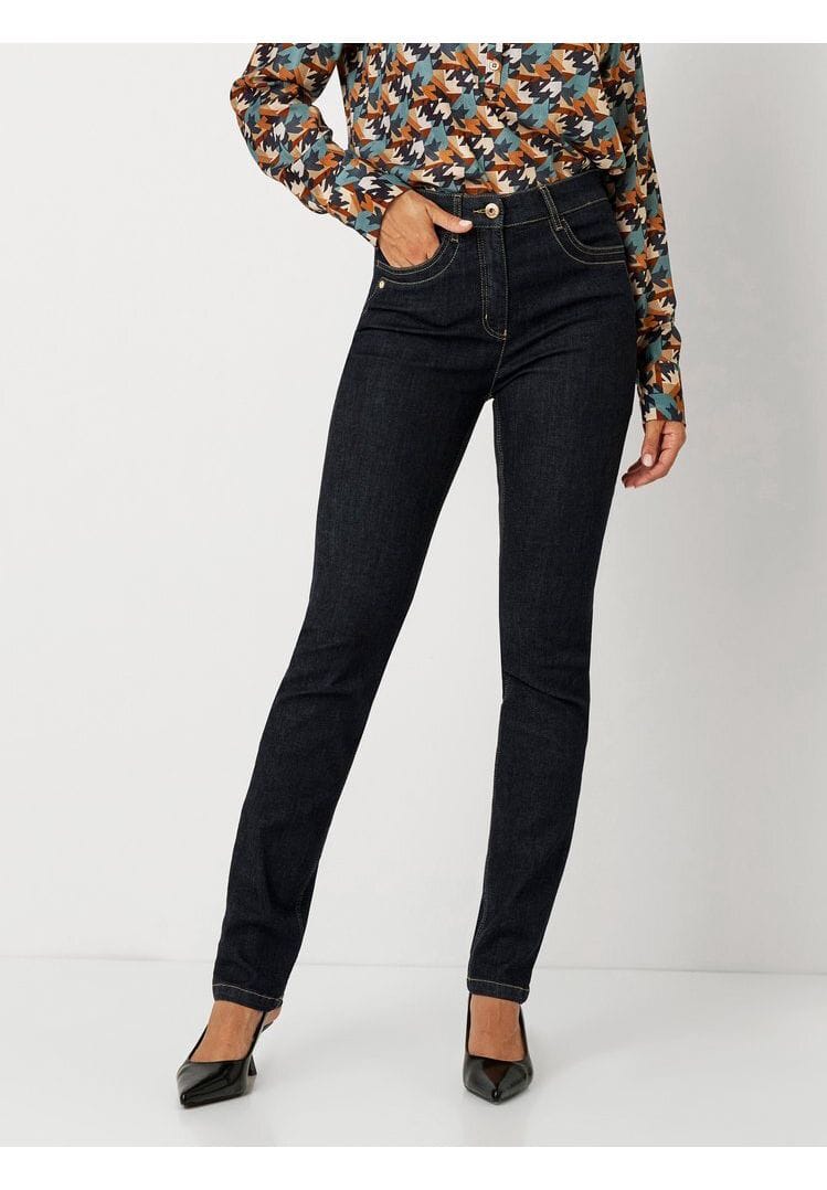 Klassische High-Waist Slim Jeans