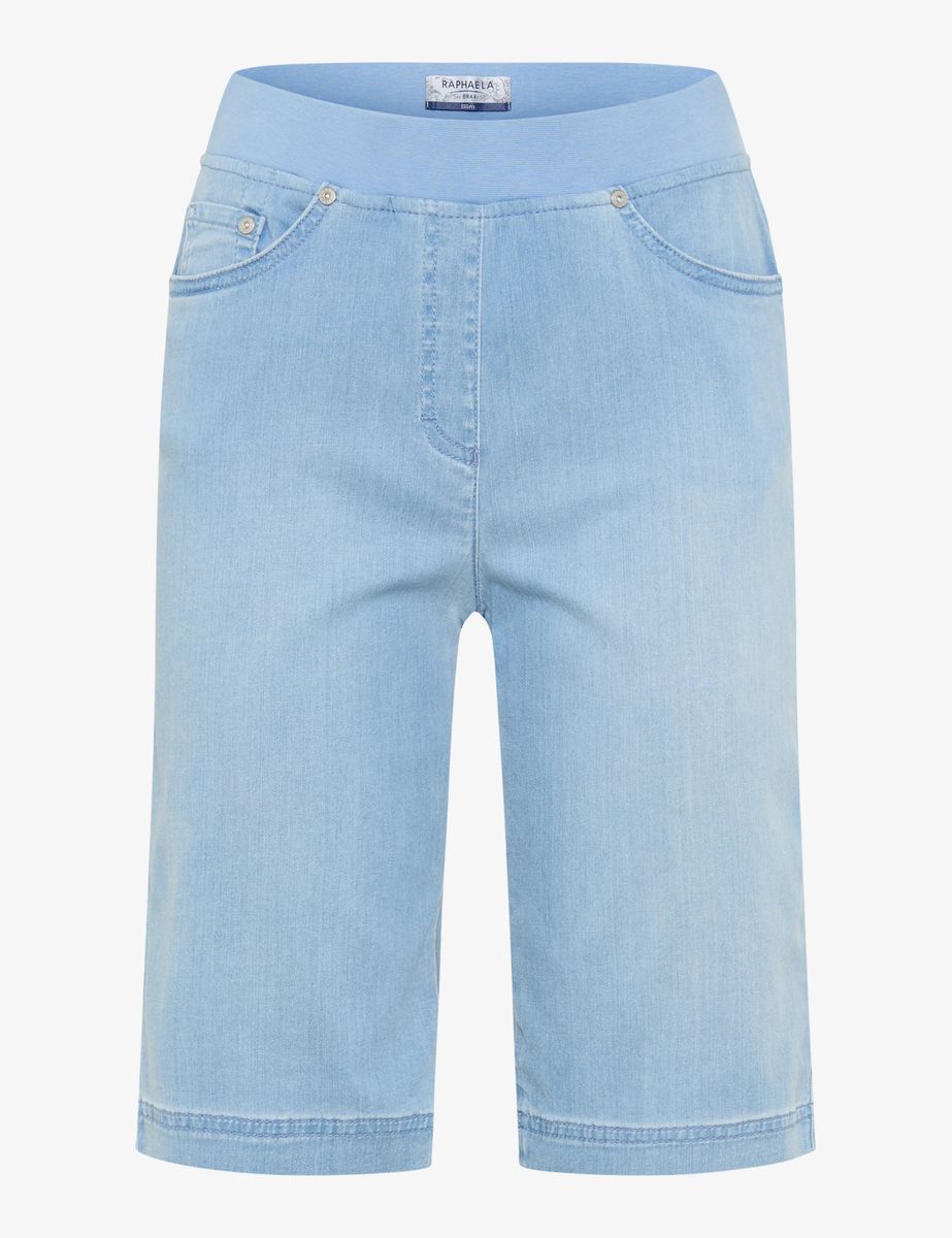 Bequeme Slim-Fit Jeans-Bermudas