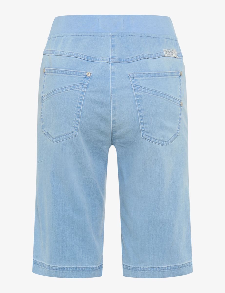 Bequeme Slim-Fit Jeans-Bermudas