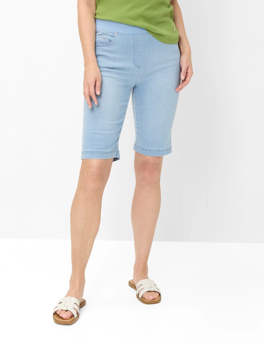 Bequeme Slim-Fit Jeans-Bermudas