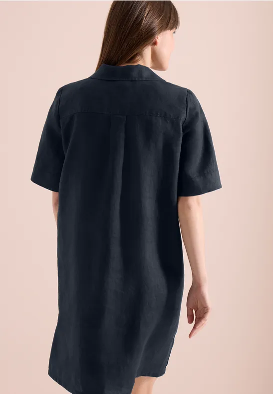Knielanges Hemdkleid aus reinem Leinen