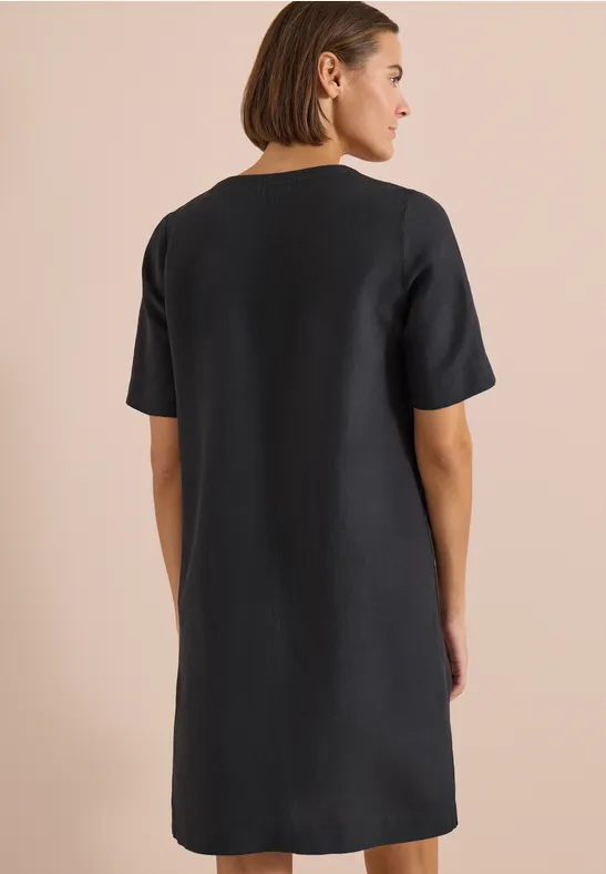 Lässiges Tunika-Kleid aus Leinenmix