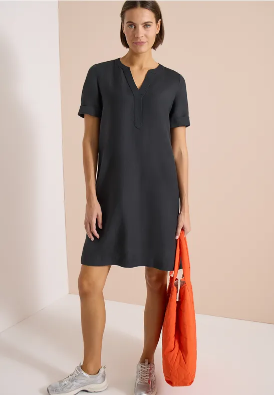 Lässiges Tunika-Kleid aus Leinenmix