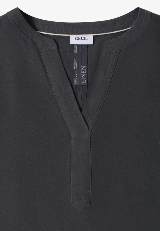 Lässiges Tunika-Kleid aus Leinenmix