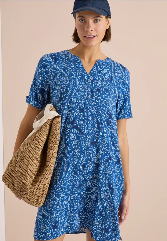 Knielanges Kleid mit Paisleymuster