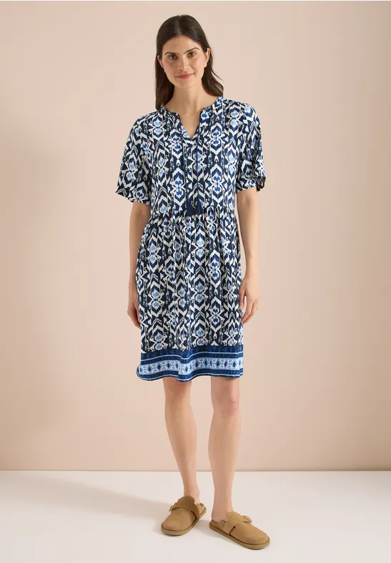 Midikleid mit grafischem Muster
